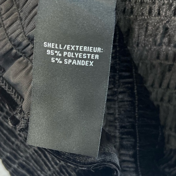 Bagatelle - Shirred Velvet Top - Black - XL Long Sleeve Smocked Blouse - Picture 7 of 10